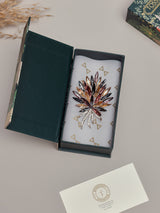 Multicolour Leaf Spray Brooch