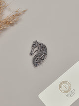 Gunmetal Horse Brooch
