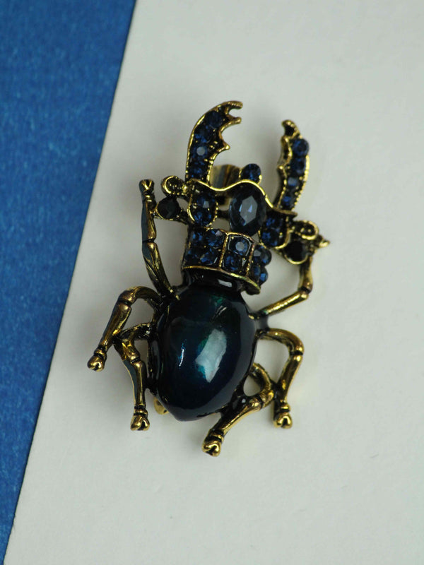 Blue Beetle Brooch