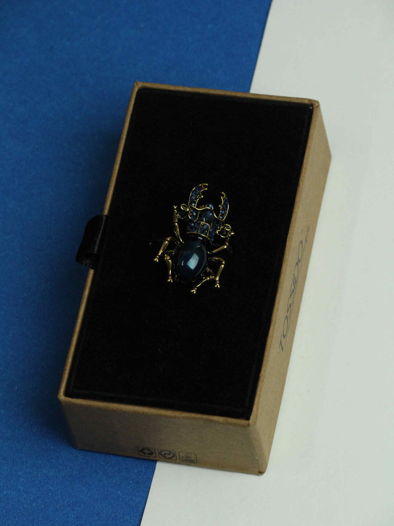 Blue Beetle Brooch