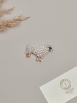 Gold Sheep Brooch