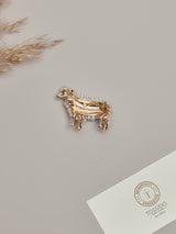 Gold Sheep Brooch