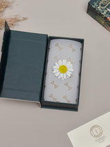 White Daisy Brooch