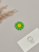 Green Daisy Brooch