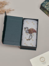Grey Flamingo Brooch