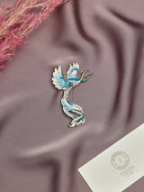 Blue Crane Brooch