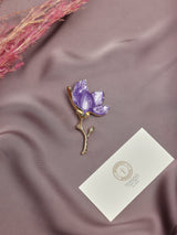 Purple Magnolia Brooch