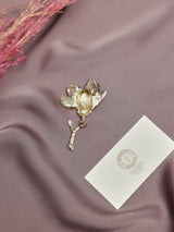 Purple Magnolia Brooch
