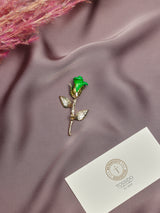 Green Rose Brooch