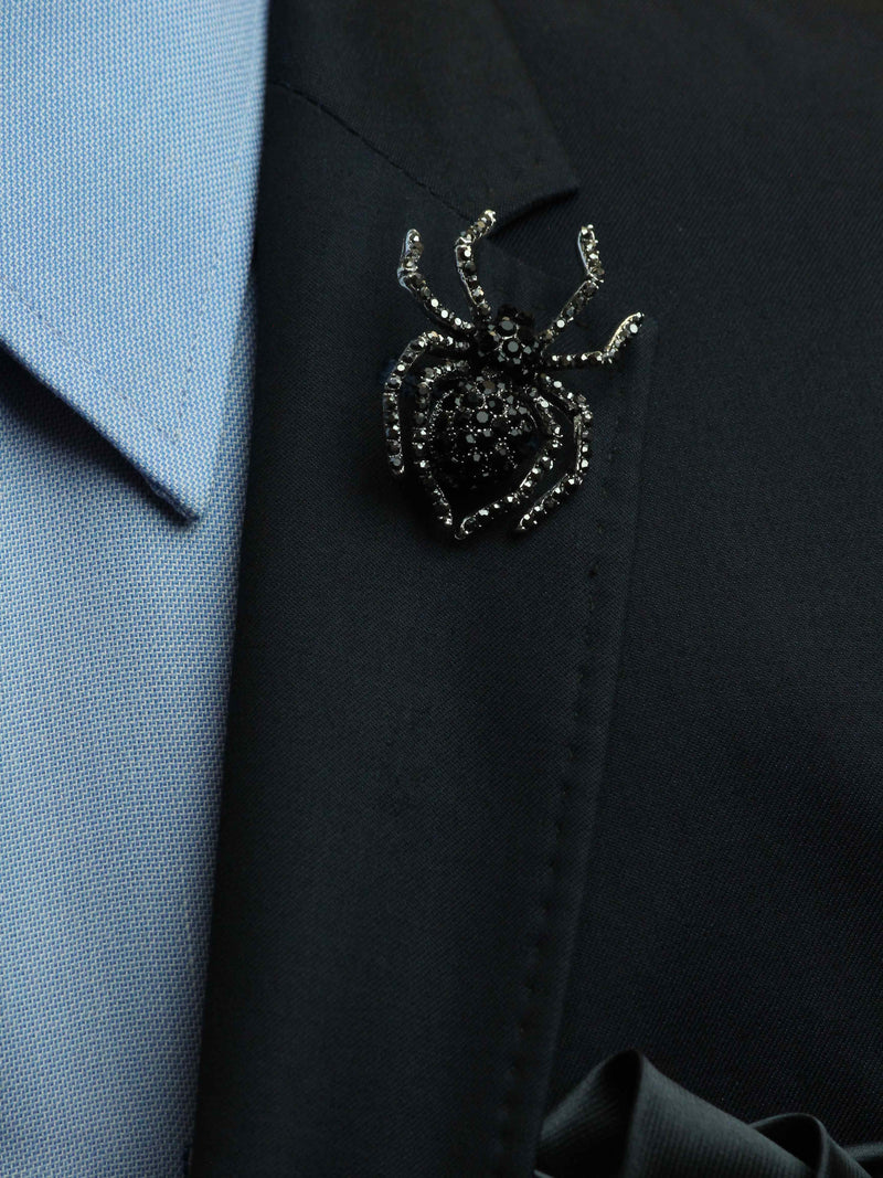 Black Spider Brooch