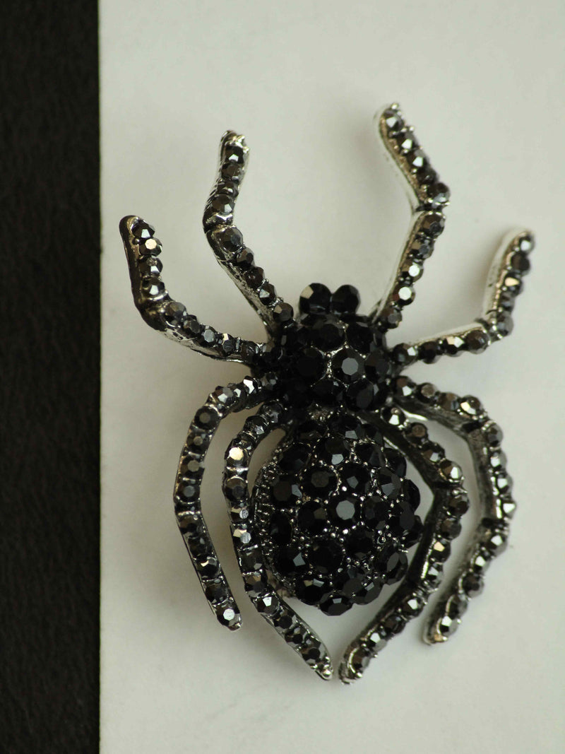 Black Spider Brooch