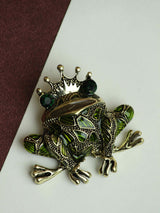 Green Frog Brooch