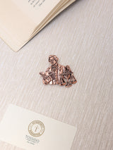 Rose Gold Lawyer Scales of Justice Brooch - TOSSIDO