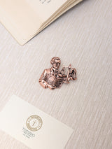 Rose Gold Scholar Scales of Justice Brooch - TOSSIDO