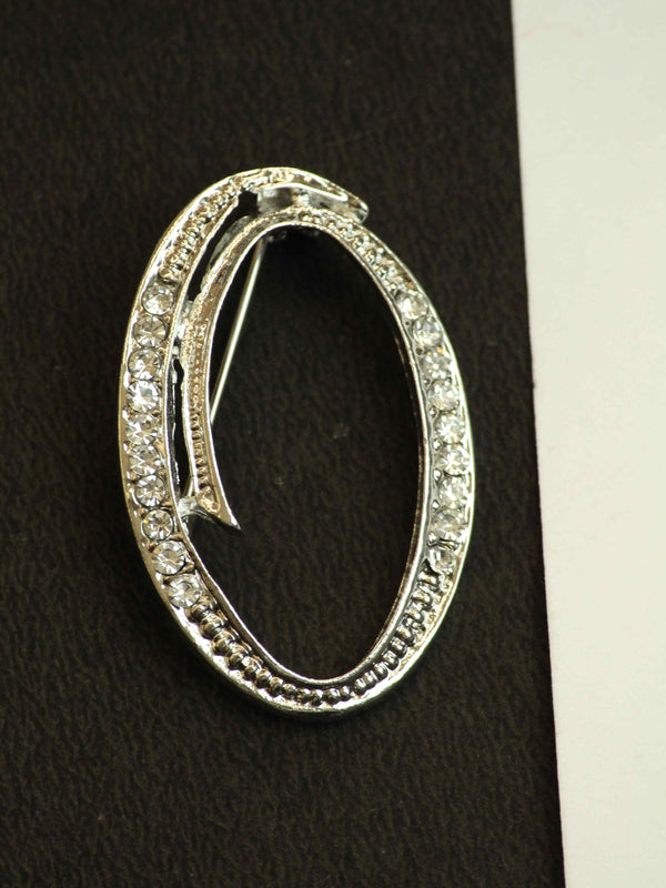 Silver Alphabet O Brooch