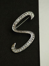 Silver Alphabet S Brooch