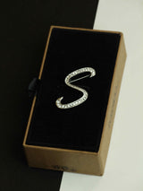 Silver Alphabet S Brooch