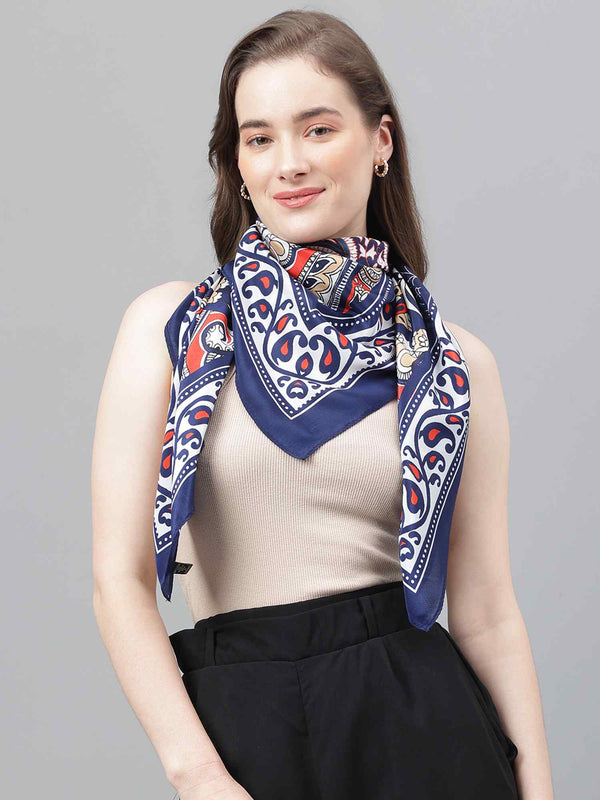 Blue Paisley Scarf & Scarf Bag Set