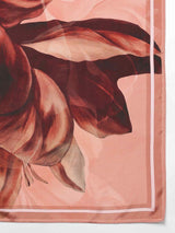 Peach Floral Scarf & Scarf Bag Set