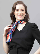 Multicolor Abstract Scarf & Scarf Bag Set