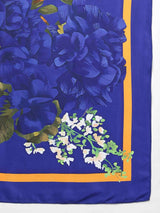 Blue Floral Scarf & Scarf Bag Set