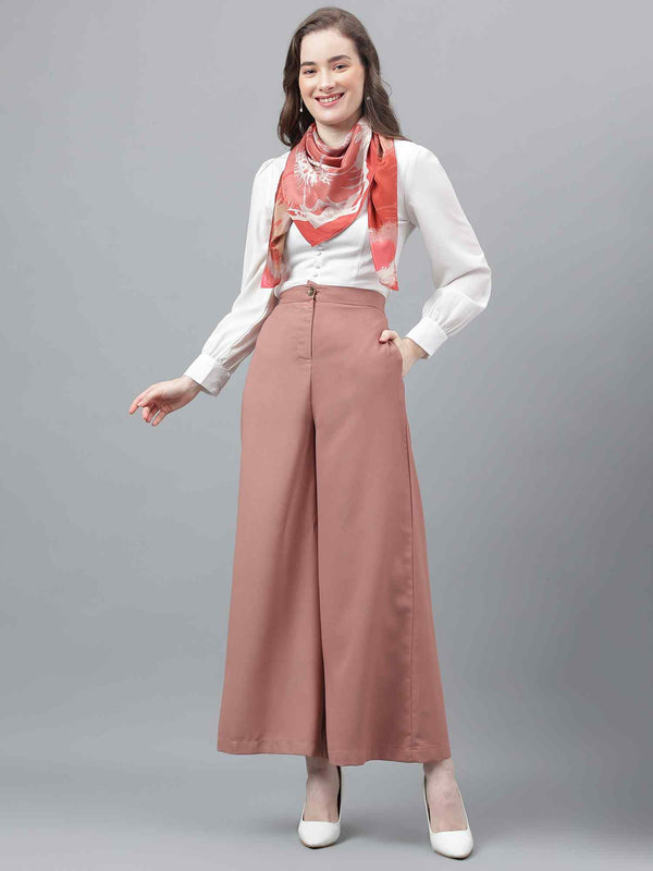 Peach Floral Scarf & Scarf Bag Set