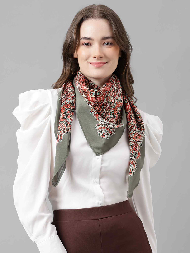 Red Paisley Scarf & Scarf Bag Set