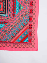 Pink Geometric Large Scarf