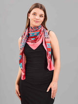 Pink Geometric Large Scarf