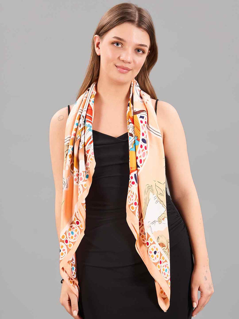 Peach Novelty Large Scarf