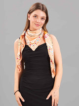 Peach Novelty Large Scarf