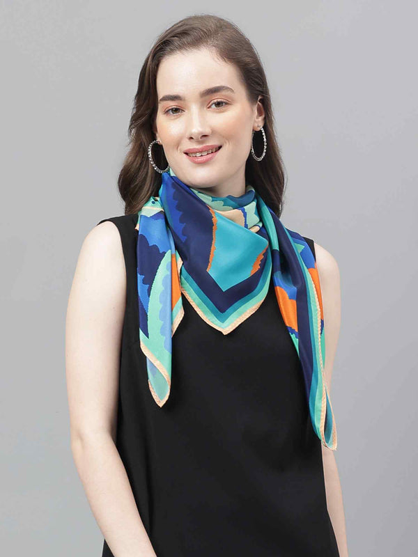 Blue Paisley Scarf & Scarf Bag Set