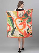 Multicolor Floral Scarf & Scarf Bag Set