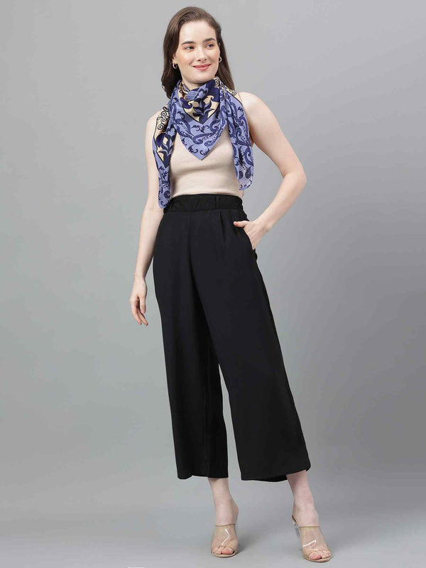 Purple Florals Scarf & Scarf Bag Set