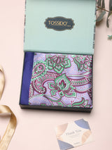 Lavender Paisley Silk Pocket Square
