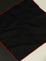 Black Solid Silk Pocket Square