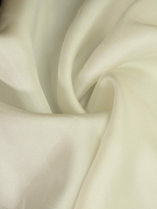 White Solid Silk Pocket Square
