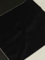 Black Solid Silk Pocket Square