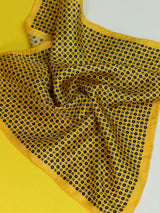 Yellow Floral Silk Pocket Square