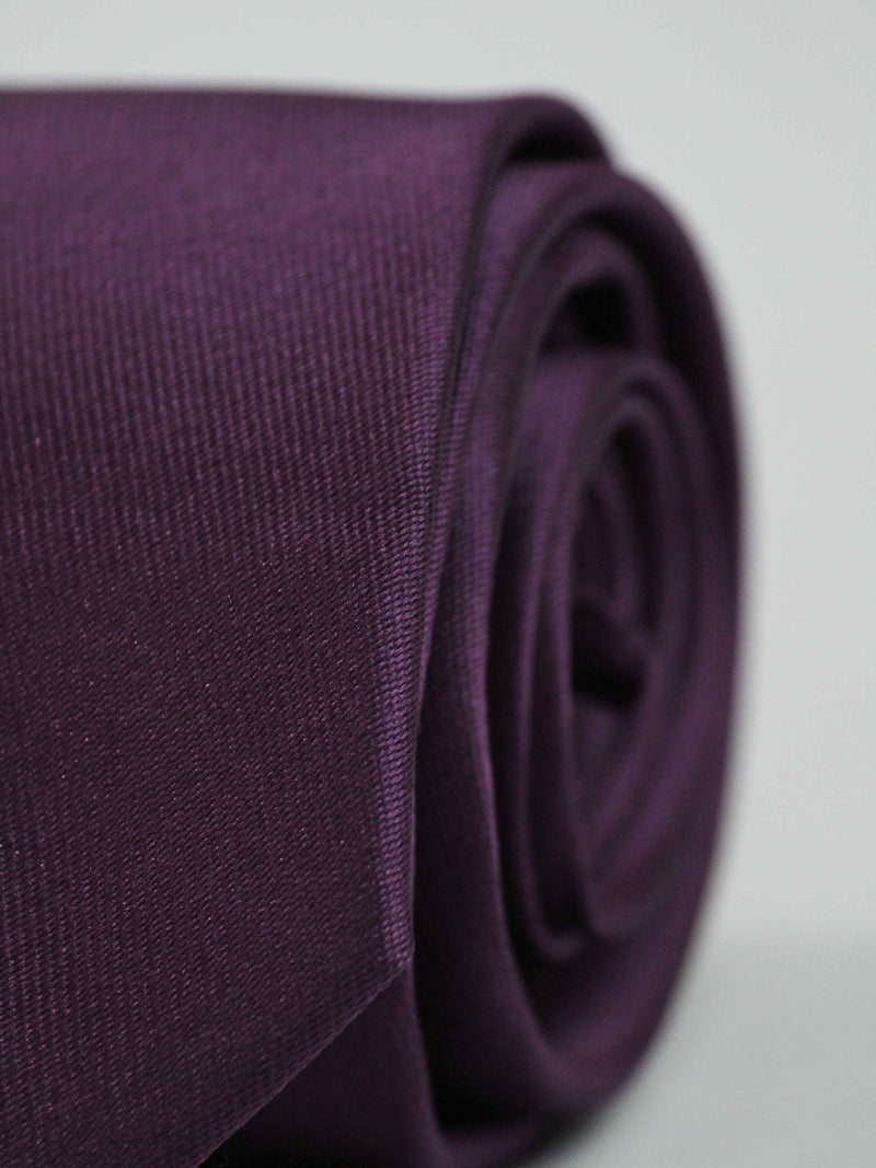 Purple Solid Skinny Necktie