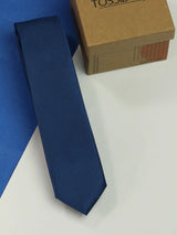 Sapphire Blue Solid Skinny Necktie