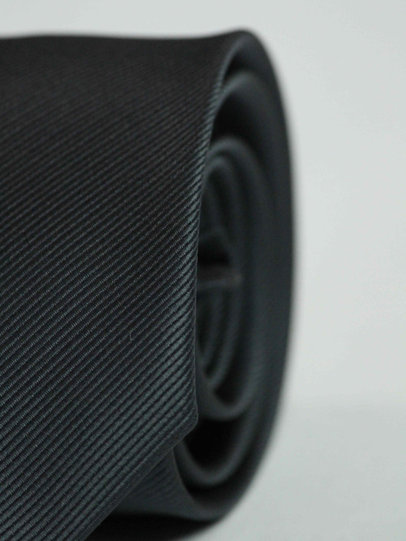 Pitch Black Skinny Necktie