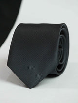 Pitch Black Skinny Necktie