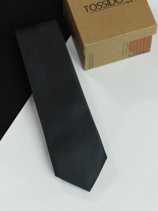 Dark Grey Skinny Necktie