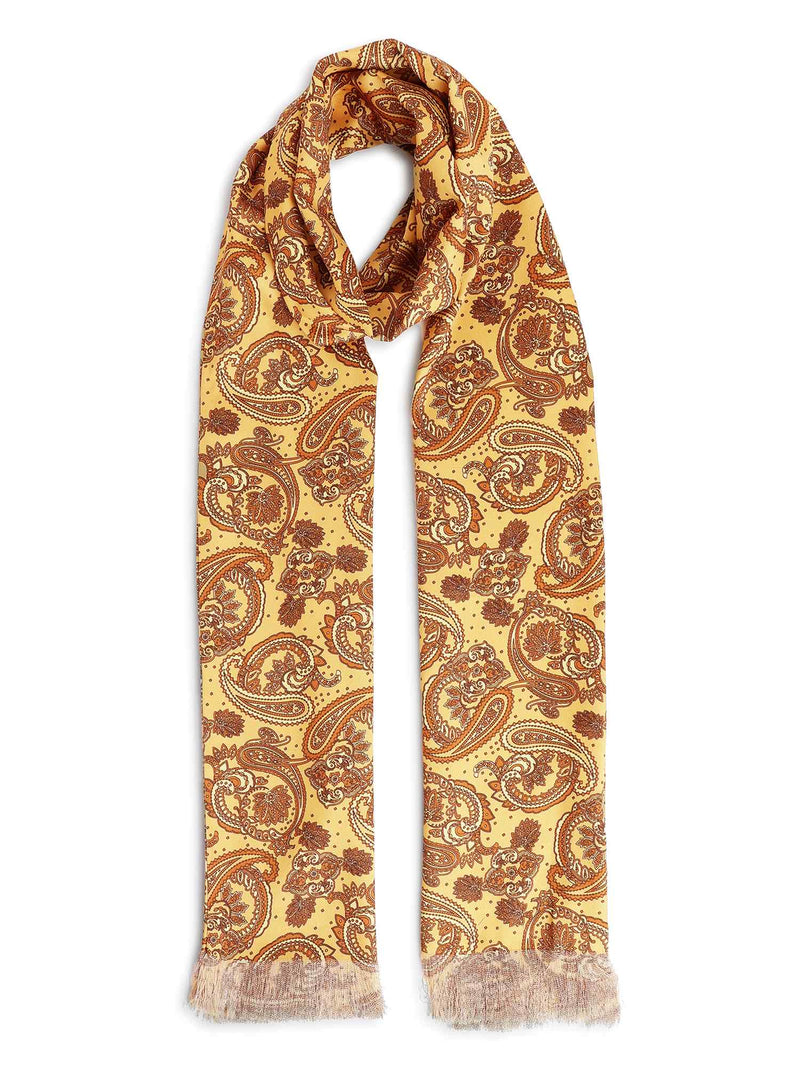 Mustard Paisley & Pocket Square Set