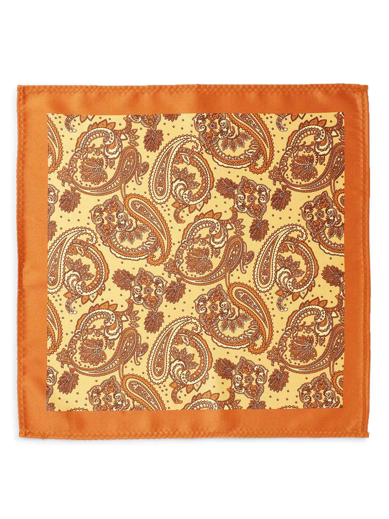 Mustard Paisley & Pocket Square Set