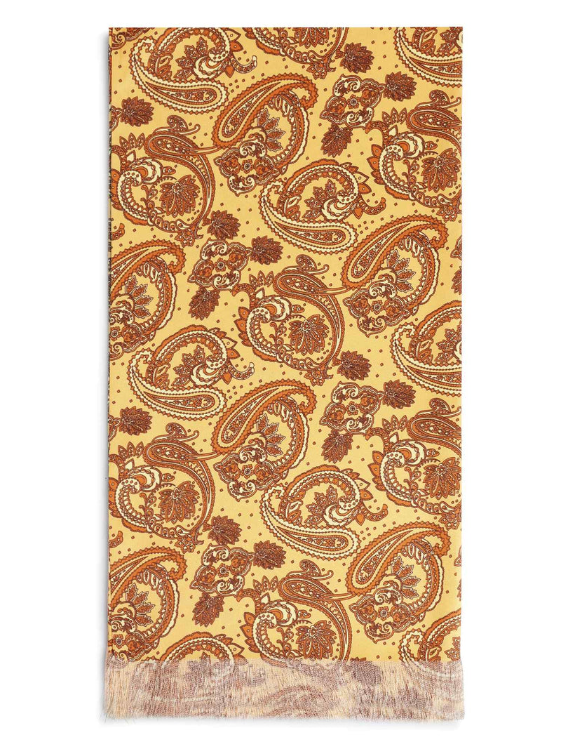 Mustard Paisley & Pocket Square Set