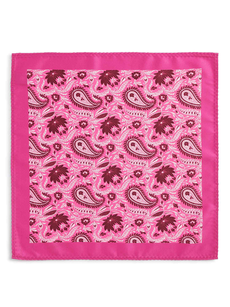 Pink Paisley & Pocket Square Set
