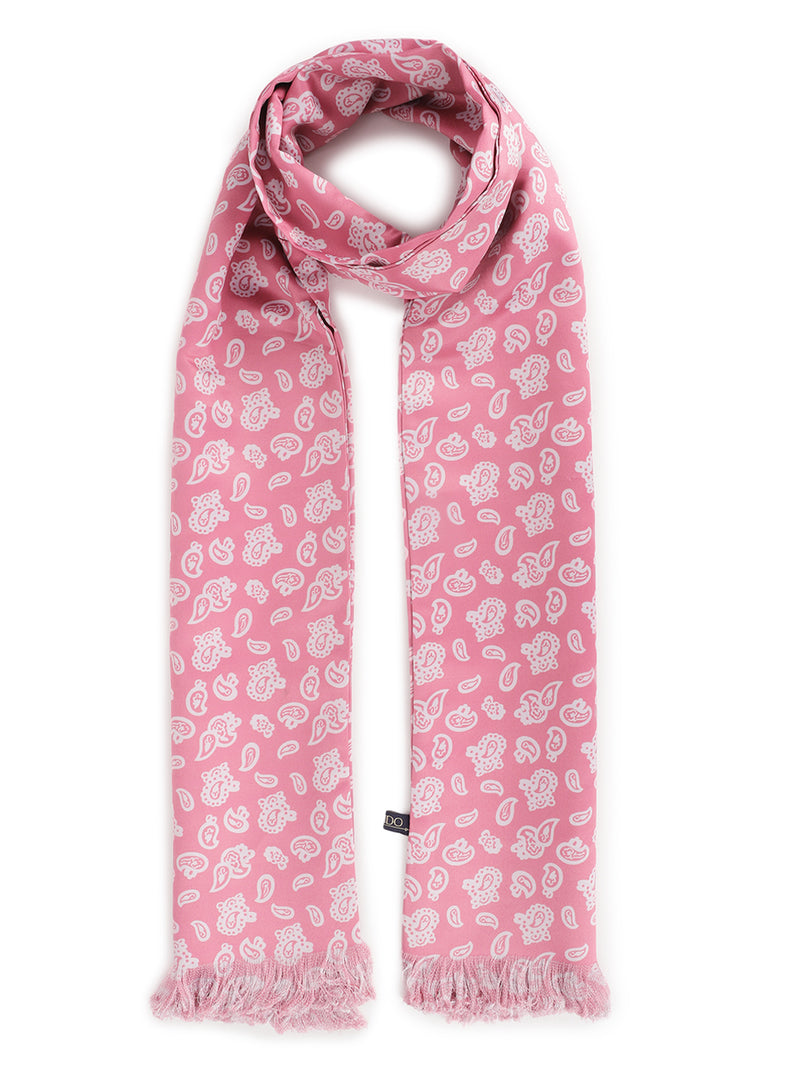 Pink Paisley Stole  & Pocket Square Set