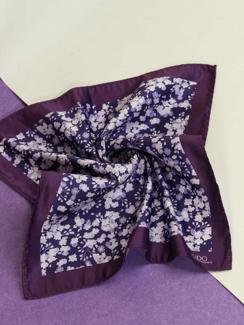 Icy Bloom Pocket Square